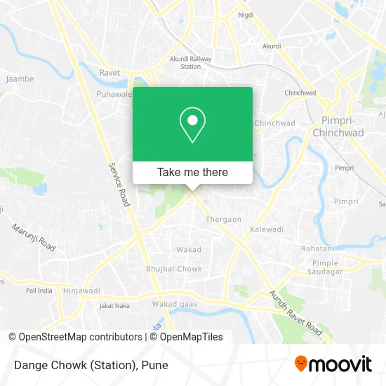 Dange Chowk (Station) map