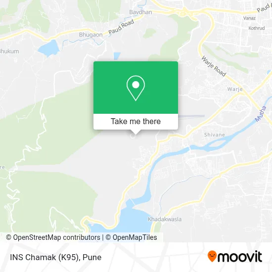 INS Chamak (K95) map