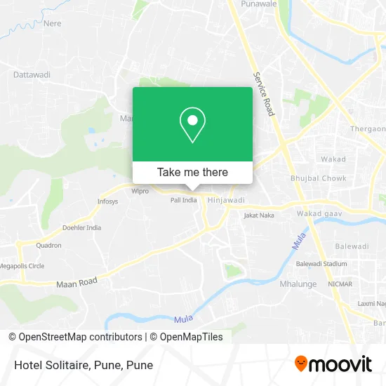 Hotel Solitaire, Pune map