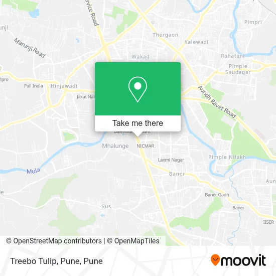 Treebo Tulip, Pune map