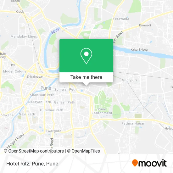 Hotel Ritz, Pune map
