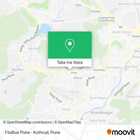 FlixBus Pune - Kothrud map
