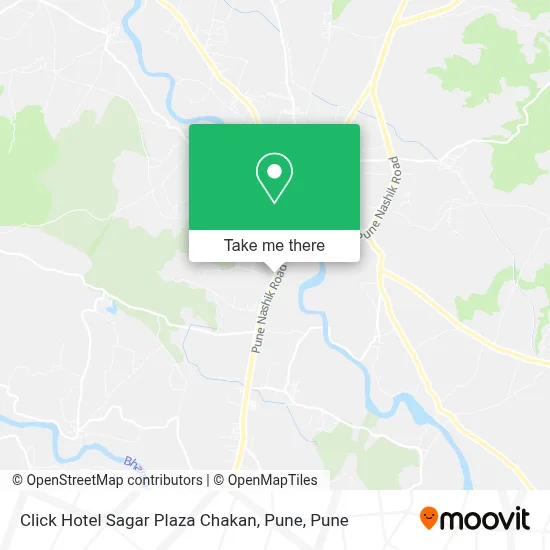 Click Hotel Sagar Plaza Chakan, Pune map