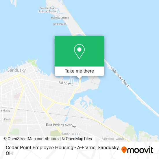 Cedar Point Employee Housing - A-Frame map