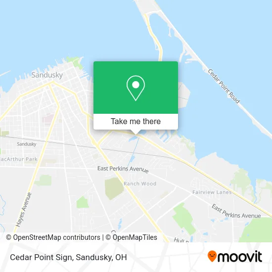 Cedar Point Sign map