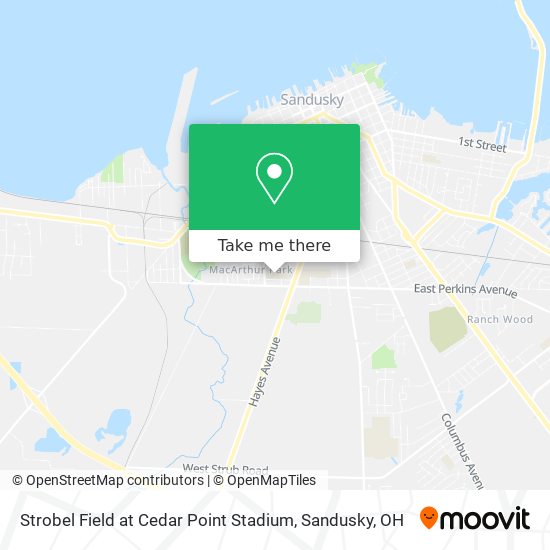 Strobel Field at Cedar Point Stadium map