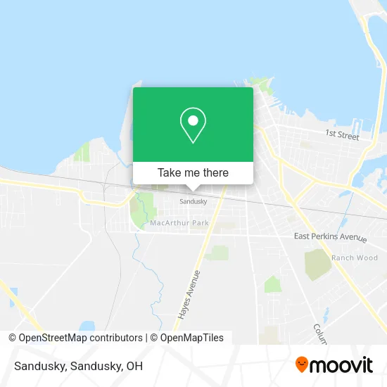 Mapa de Sandusky