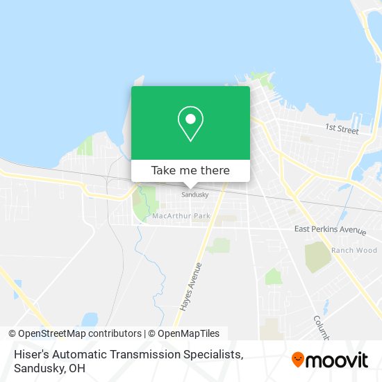 Mapa de Hiser's Automatic Transmission Specialists