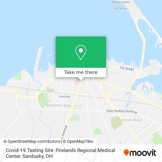 Mapa de Covid-19 Testing Site: Firelands Regional Medical Center