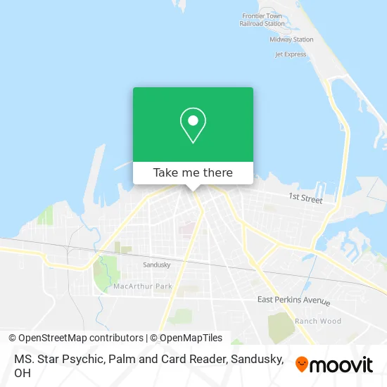 MS. Star Psychic, Palm and Card Reader map