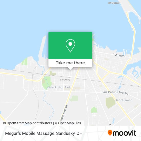 Megan's Mobile Massage map