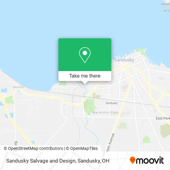 Sandusky Salvage and Design map