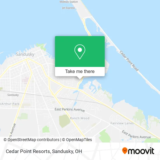 Cedar Point Resorts map