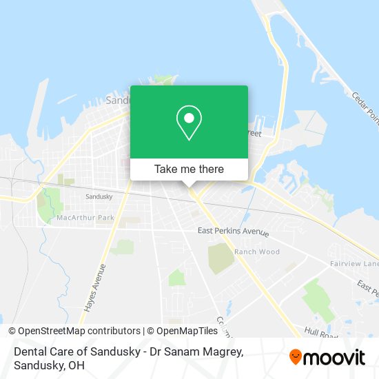 Dental Care of Sandusky - Dr Sanam Magrey map