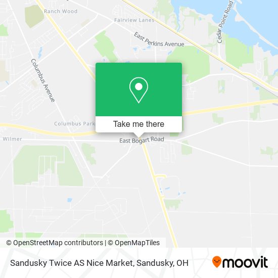 Mapa de Sandusky Twice AS Nice Market