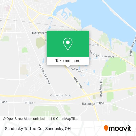 Mapa de Sandusky Tattoo Co.