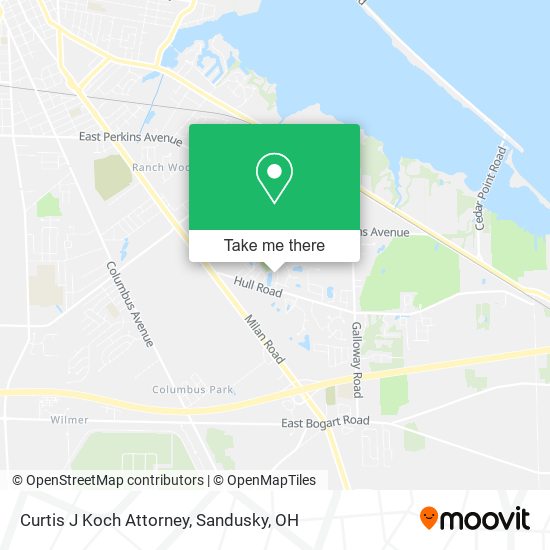 Curtis J Koch Attorney map