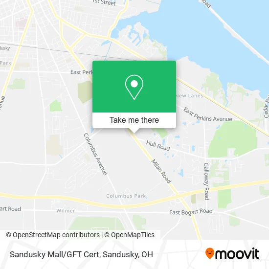 Sandusky Mall/GFT Cert map