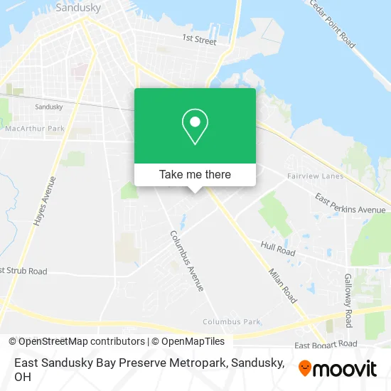 East Sandusky Bay Preserve Metropark map