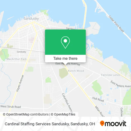 Cardinal Staffing Services Sandusky map