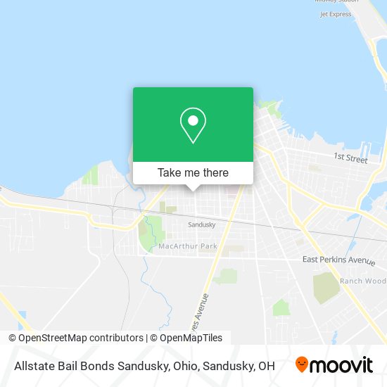 Mapa de Allstate Bail Bonds Sandusky, Ohio