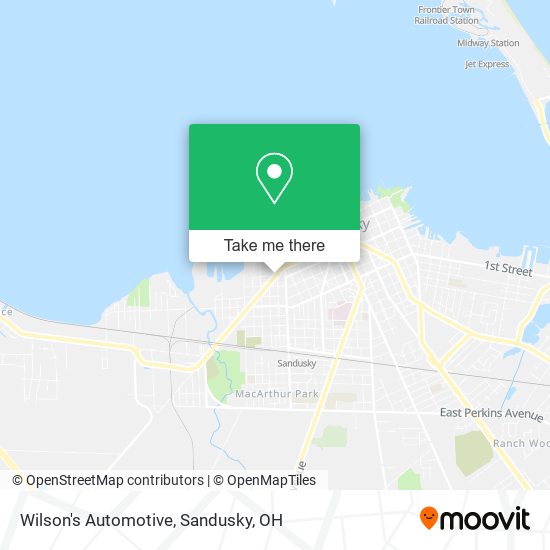 Wilson's Automotive map
