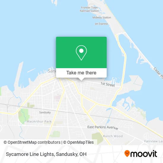 Sycamore Line Lights map