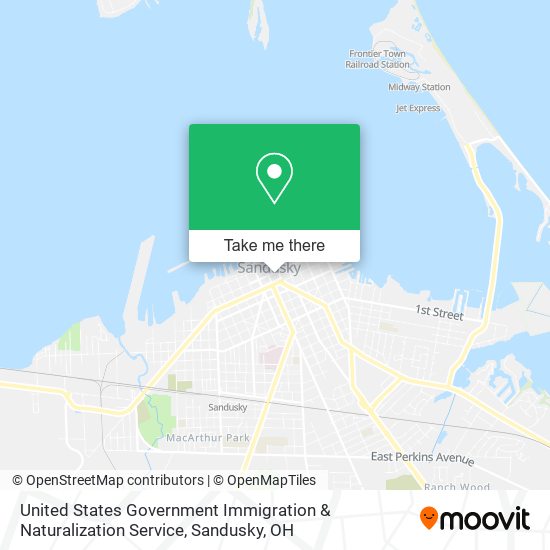 United States Government Immigration & Naturalization Service map