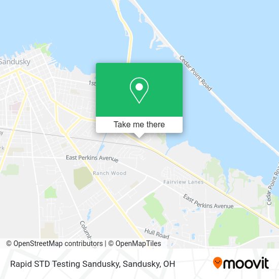 Rapid STD Testing Sandusky map