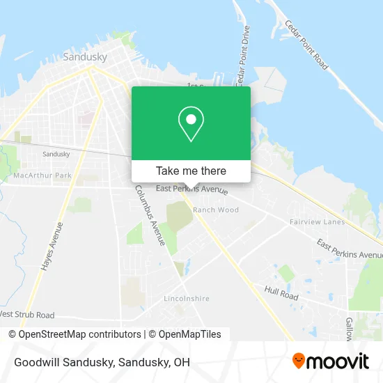 Goodwill Sandusky map