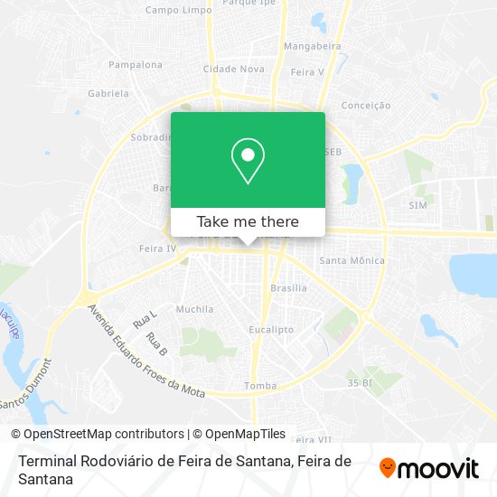 Mapa Terminal Rodoviário de Feira de Santana