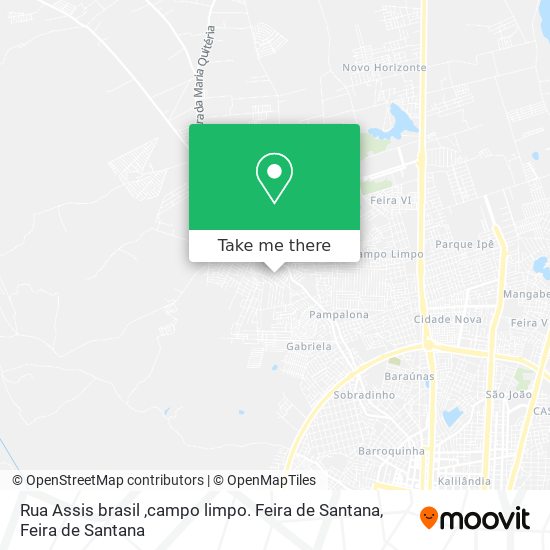 Rua Assis brasil ,campo limpo. Feira de Santana map