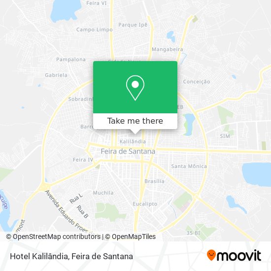 Hotel Kalilândia map