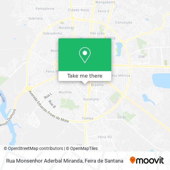 Mapa Rua Monsenhor Aderbal Miranda