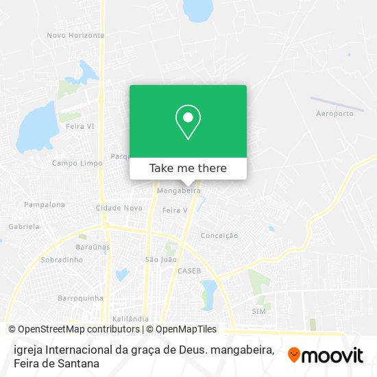 igreja Internacional da graça de Deus. mangabeira map