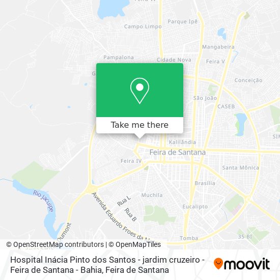 Hospital Inácia Pinto dos Santos - jardim cruzeiro - Feira de Santana - Bahia map