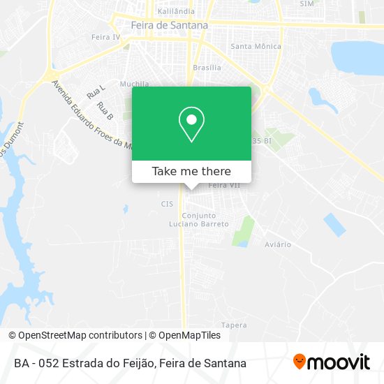 BA - 052 Estrada do Feijão map