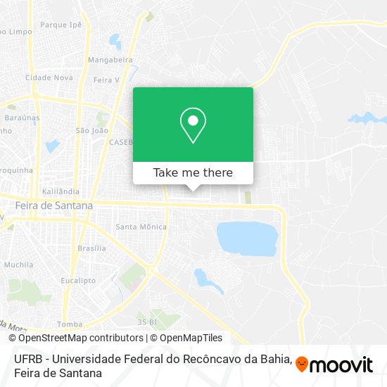 Mapa UFRB - Universidade Federal do Recôncavo da Bahia