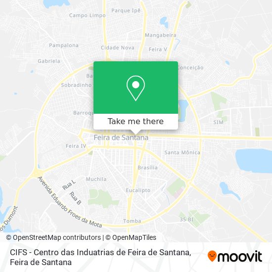 CIFS - Centro das Induatrias de Feira de Santana map
