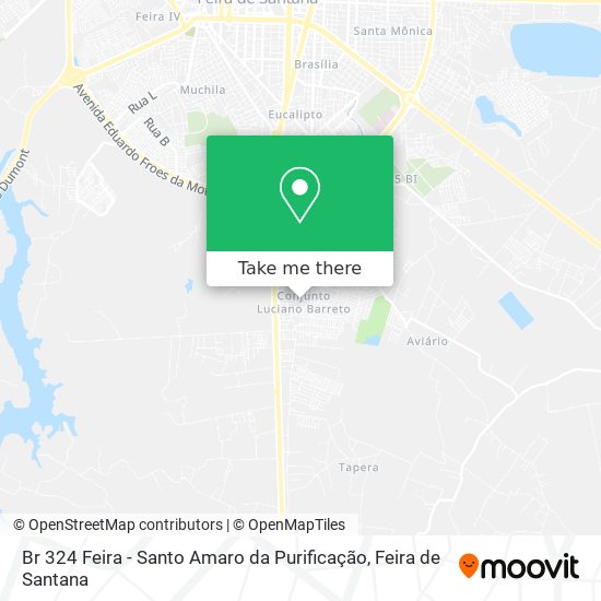 Br 324 Feira - Santo Amaro da Purificação map