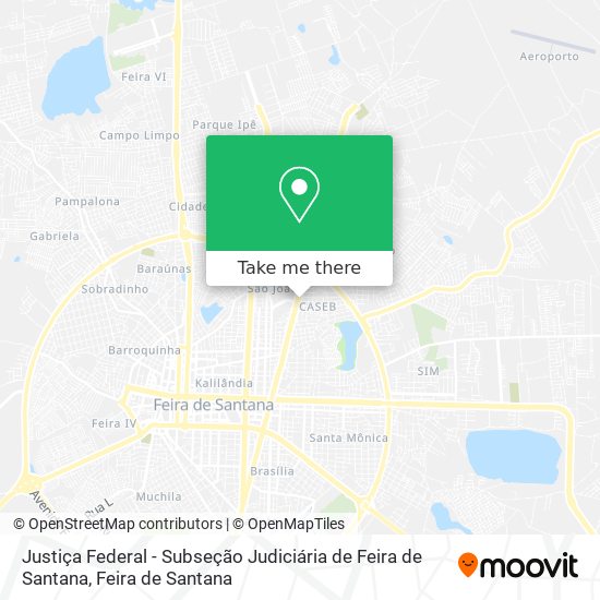 Justiça Federal - Subseção Judiciária de Feira de Santana map