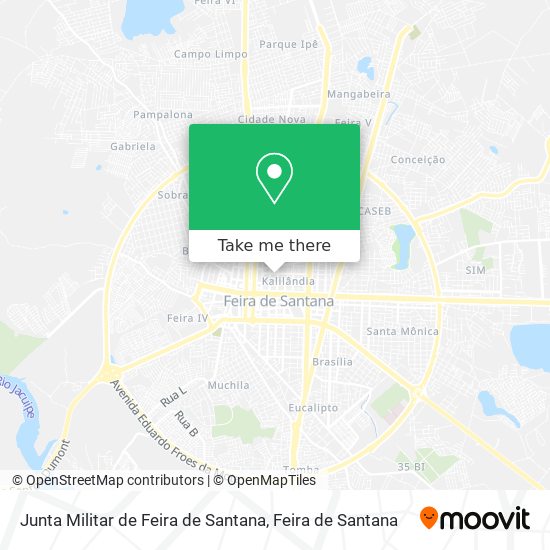 Mapa Junta Militar de Feira de Santana