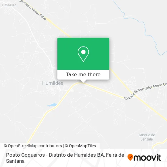 Posto Coqueiros - Distrito de Humildes BA map