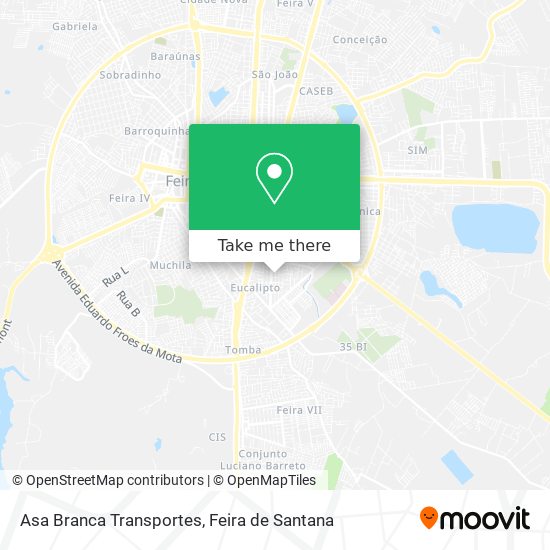 Asa Branca Transportes map
