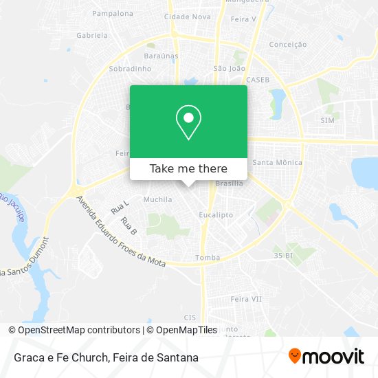 Graca e Fe Church map