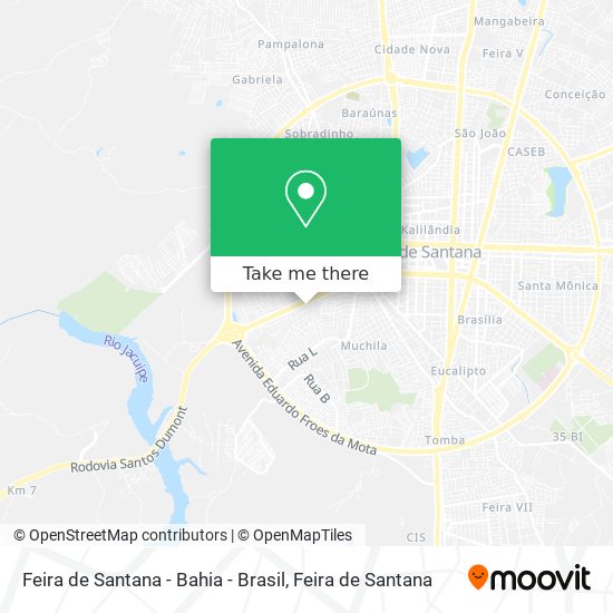 Feira de Santana - Bahia - Brasil map