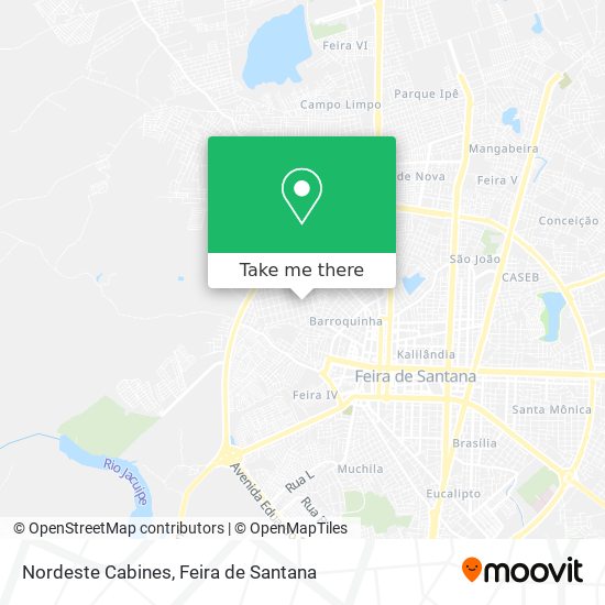 Nordeste Cabines map