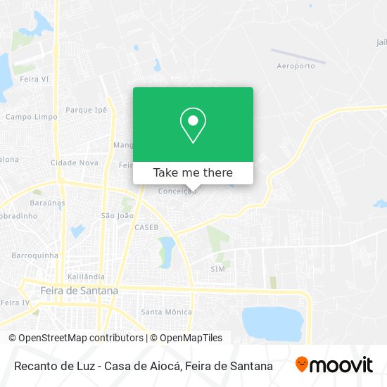 Recanto de Luz - Casa de Aiocá map