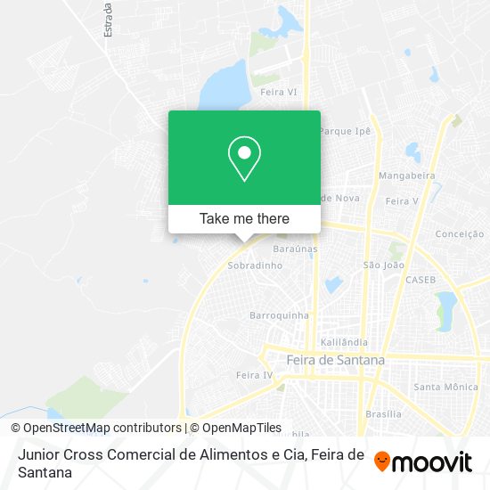 Junior Cross Comercial de Alimentos e Cia map