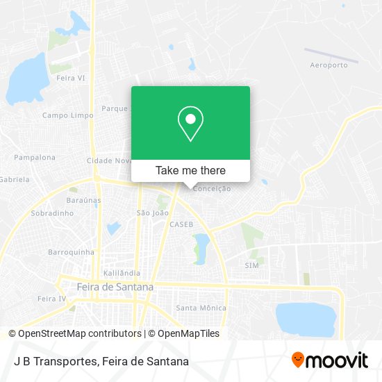 J B Transportes map